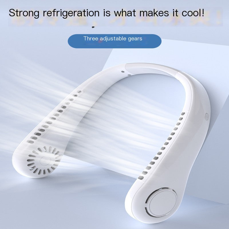 360° Adjustable Portable USB Neck Fan (Leafless Design)