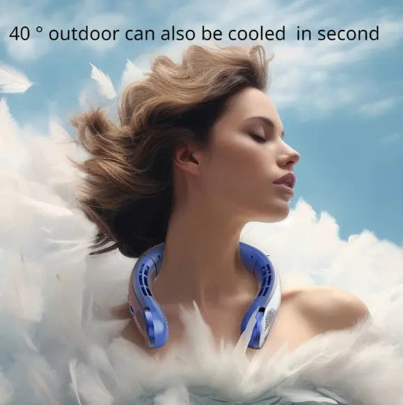 Portable Neck Fan with Digital Display